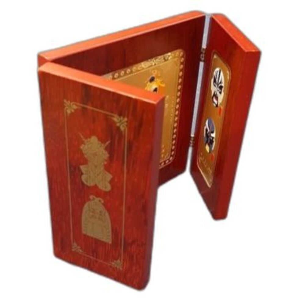 Chinese Traditional Opera Facial Makeup Wooden Panel Display Folk Art Decor - Picture 2 of 15